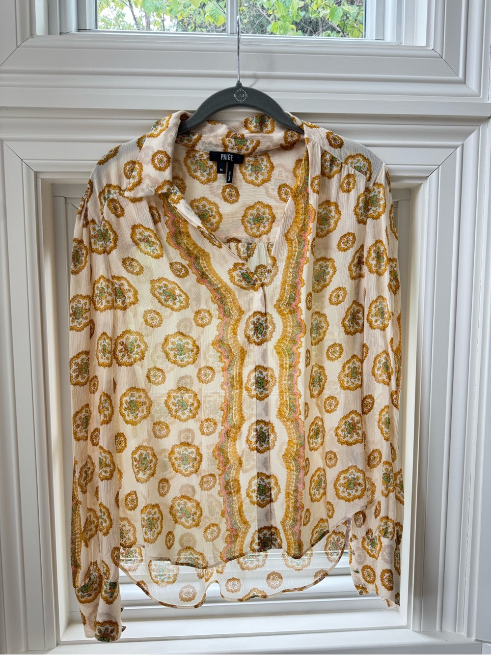 PAIGE
Caraway Turmeric Silk Printed Blouse